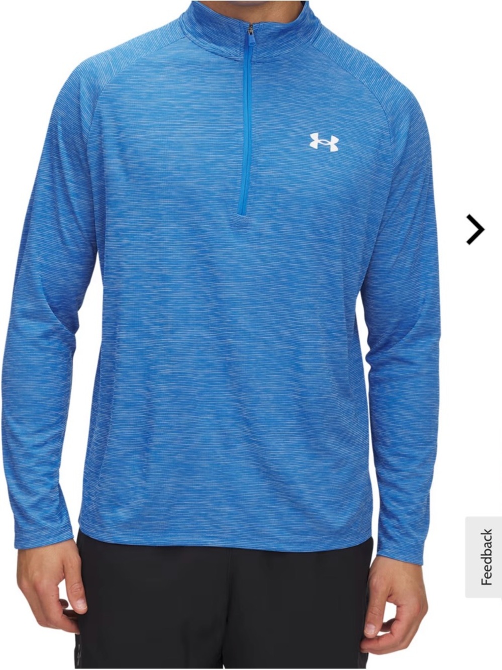 Under Armour Blue Tech Textured 1/2 Zip Pullover